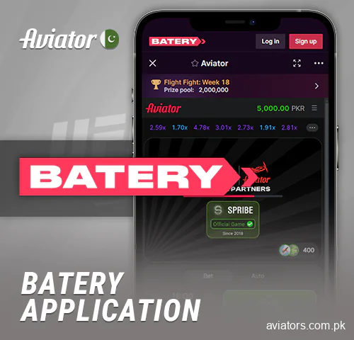 Batery casino app for betting at Aviator