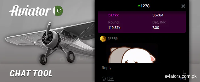 Use online chat with other Aviator online players