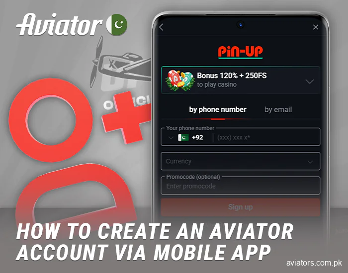 How to create an account in Aviator via phone