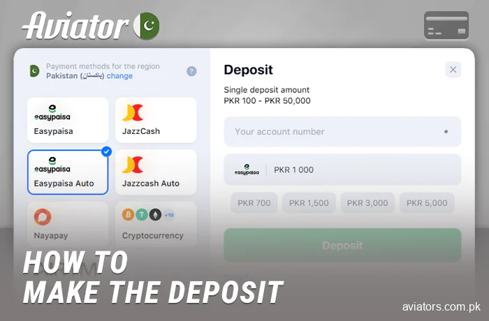 Fund a new account to play Aviator