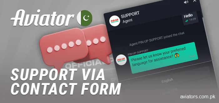 Aviator player support via contact form